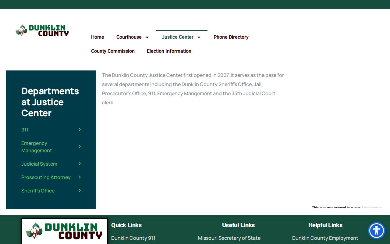 Dunklin County Justice Center booking and court-record source